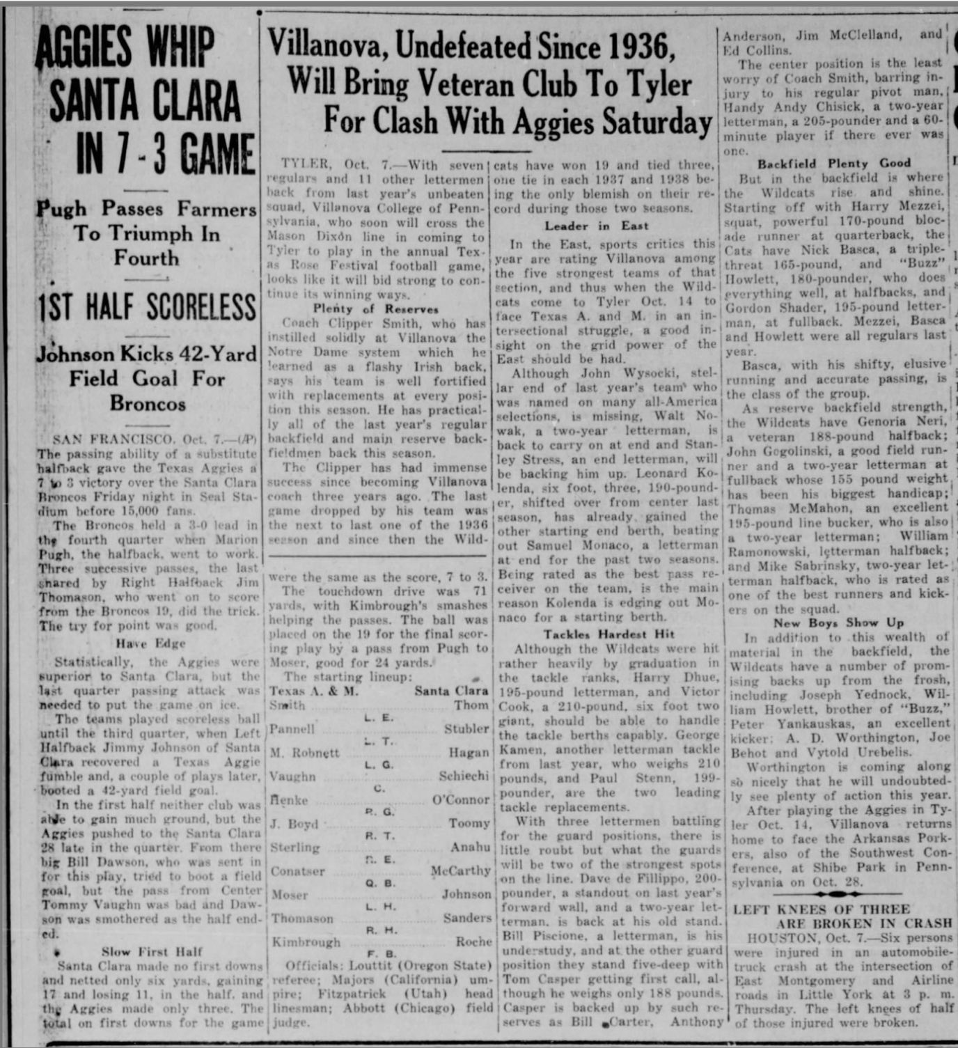 The Eagle Archives : October 7, 1939